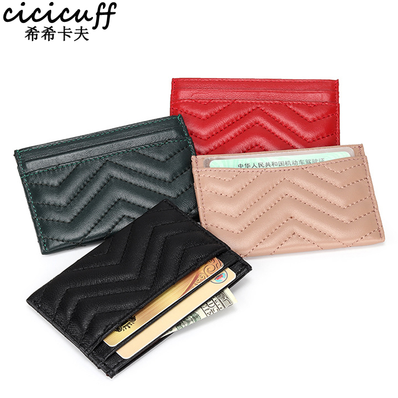 Card Case Minimalist - Ultracienki wizytownik minimalistyczny Slim skóra owcza