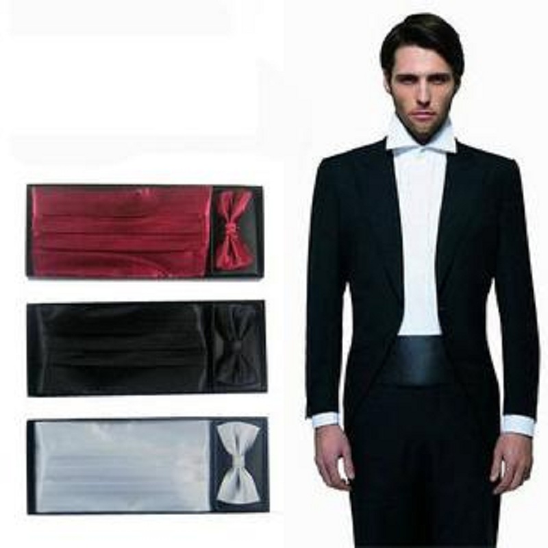 Neck Tie Set Box - Męski zestaw: jednolita mucha, krawat, pas