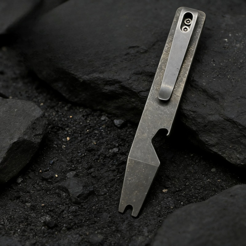 Keychain Multi Tool - Tytanowy łom EDC, narzędzie wielofunkcyjne, otwieracz