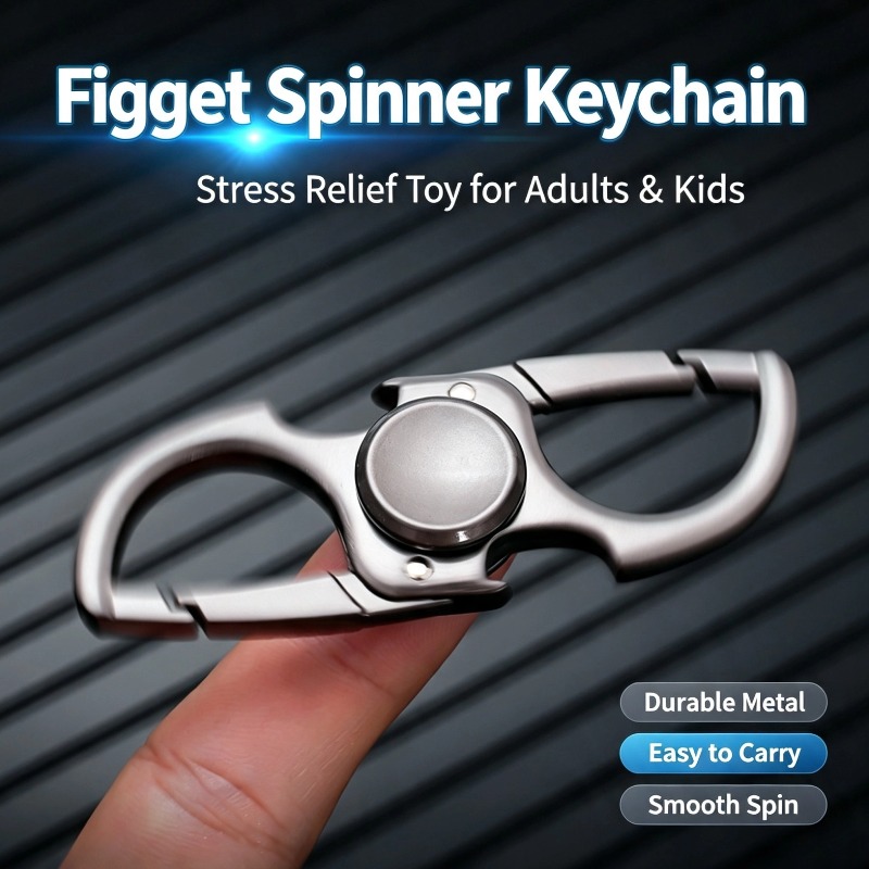 Keychain Multi Tool - Metalowy karabińczyk-fidget spinner, wielofunkcyjne narzędzie EDC
