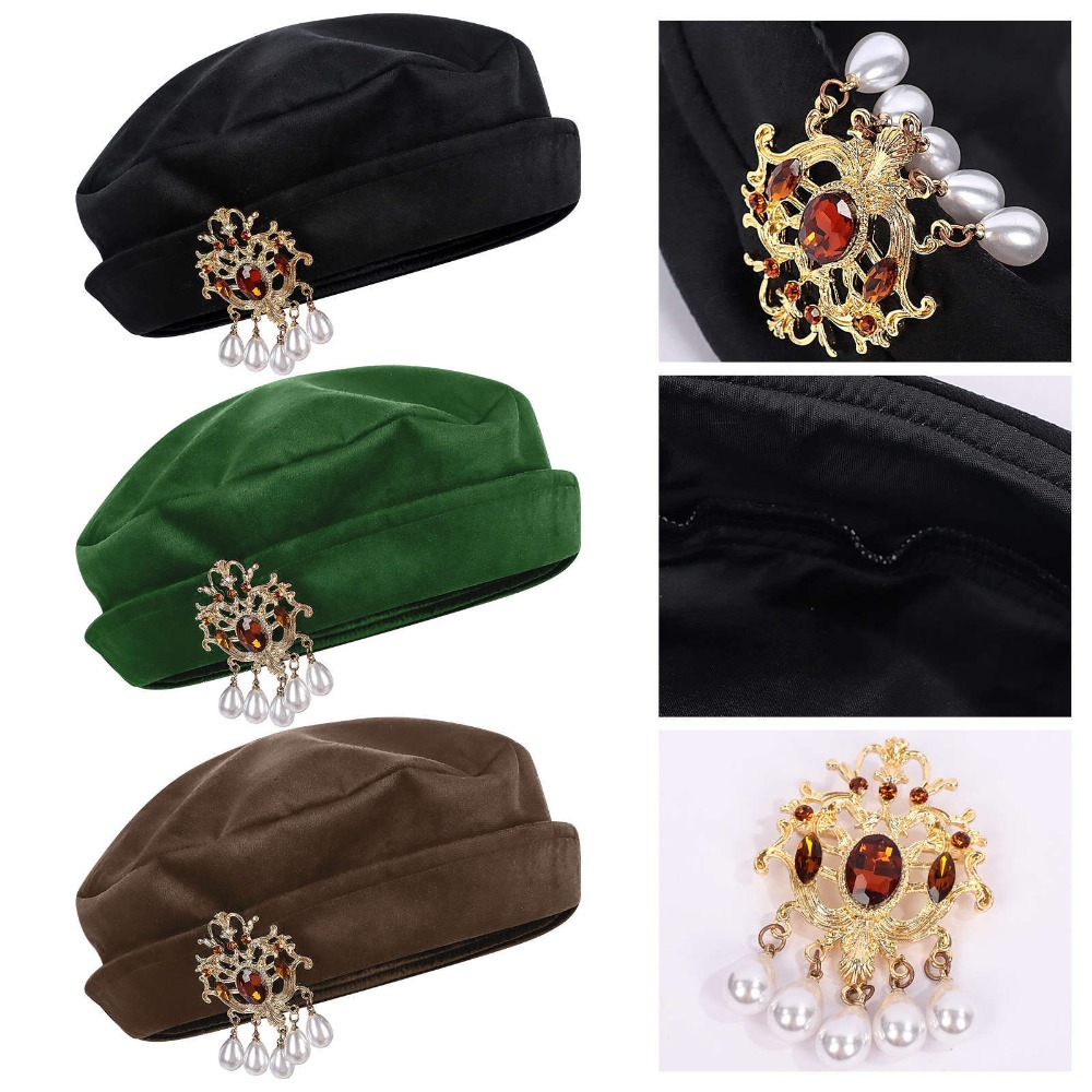 Medieval Men'S Accessories - Męski średniowieczny beret tudorski, renesansowa czapka