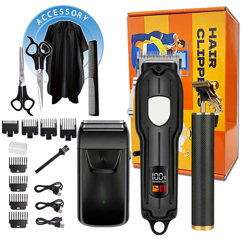 Men Accessories Guide - Profesjonalny zestaw maszynki do strzyżenia włosów