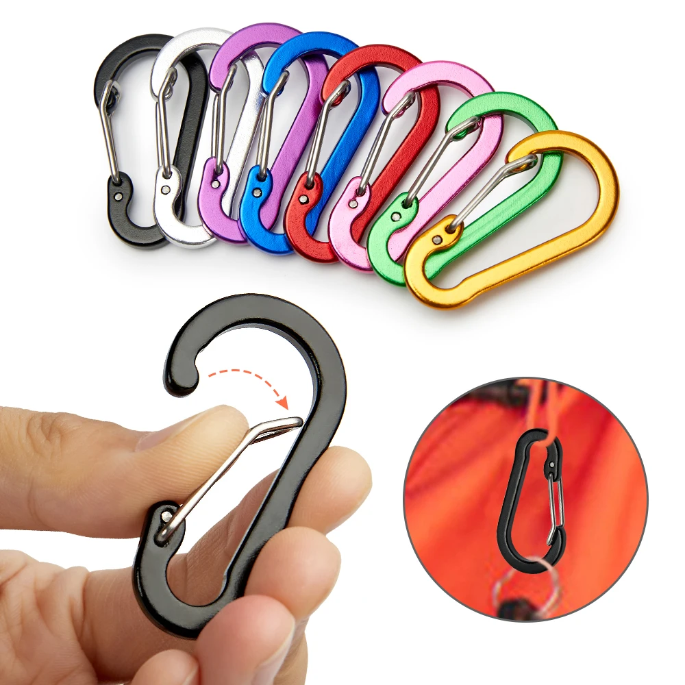 Keychain Multi Tool - 12 szt. Zestaw karabińczyków turystyczne małe