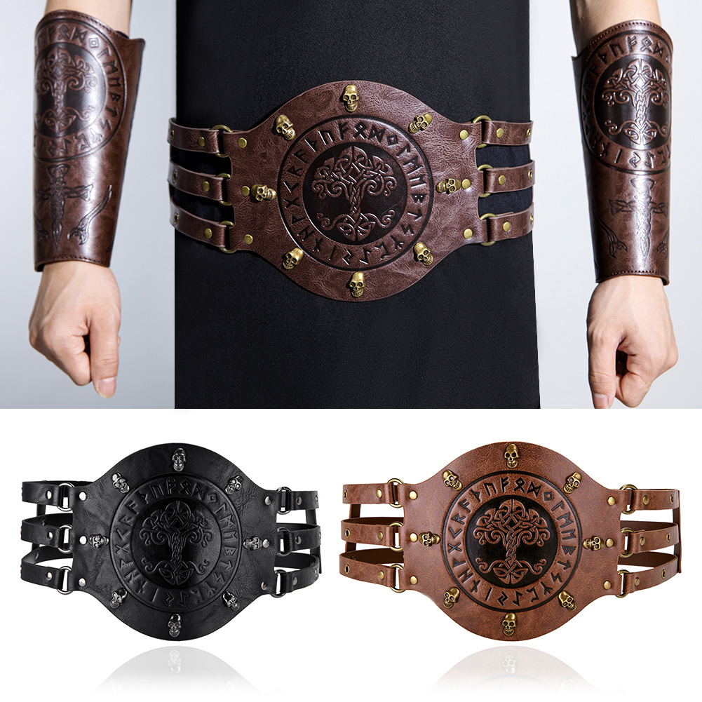 Medieval Men'S Accessories - Szeroki średniowieczny pas-gorset, strój wikinga, pirata,