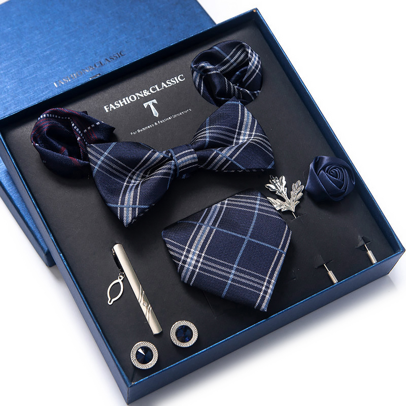 Neck Tie Set Box - Hurtownia klasyczny prezent ślubny krawat kieszonkowe