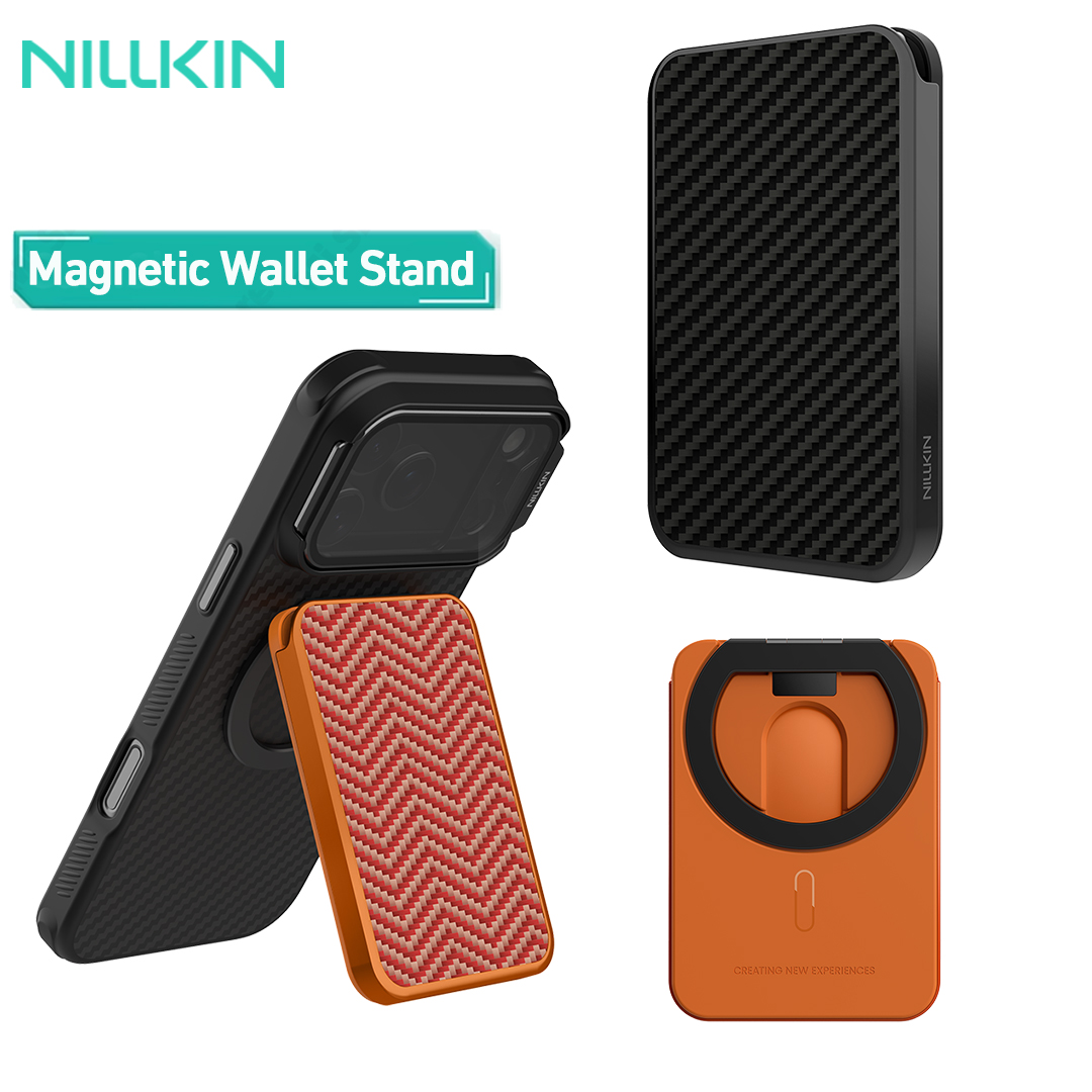 Phone Wallet Combo - Nillkin FiberMate Magnetyczny Portfel-Stojak, Uchwyt na