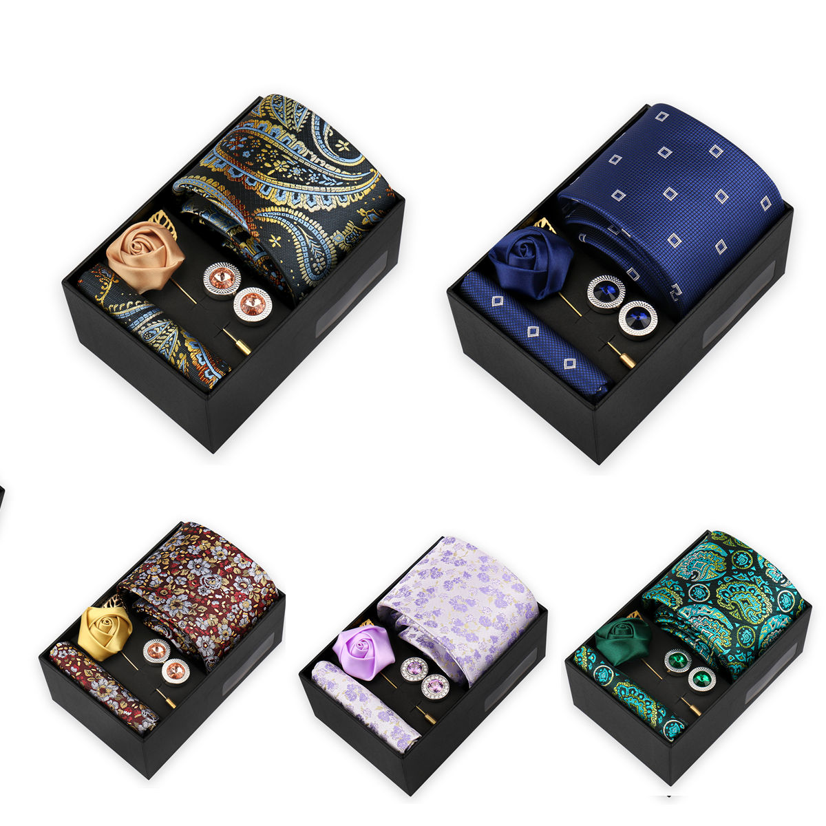 Modny krawat męski z pudełkiem – Neck Tie Set Box recenzja i cena