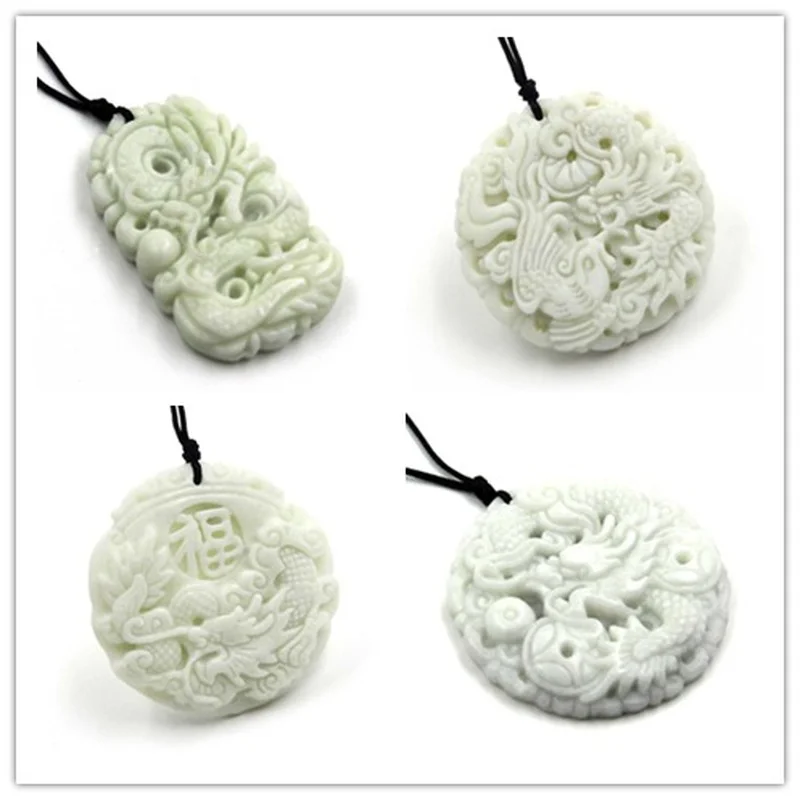 Naturalna biel jade smok wisio – Men Accessories Hand recenzja i cena