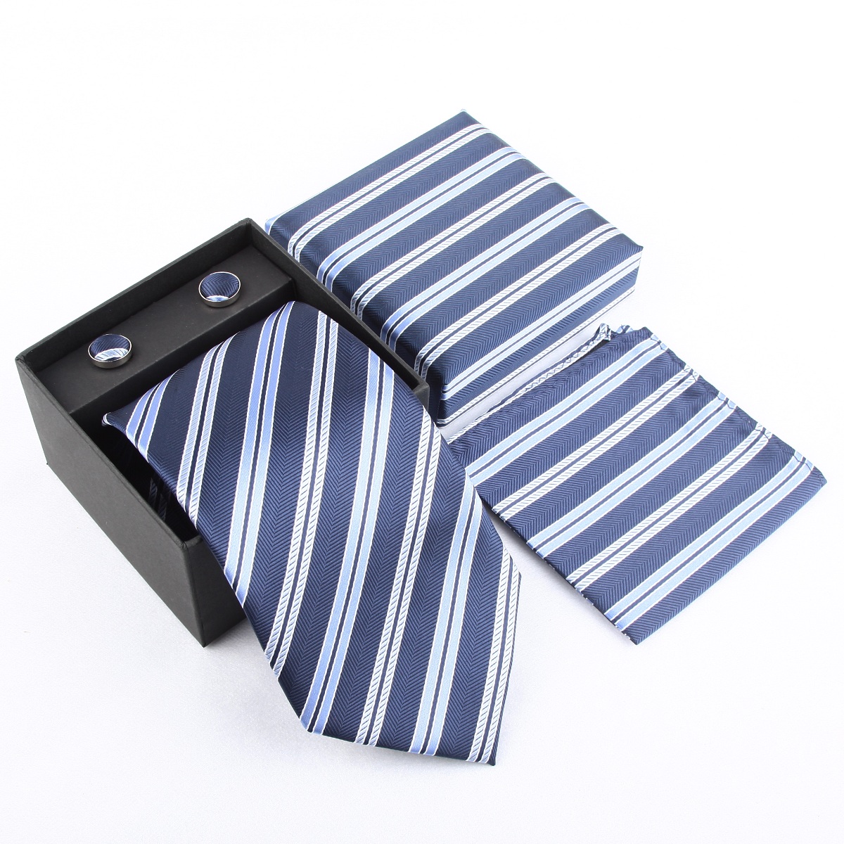 Męski zestaw: krawat, poszetka – Neck Tie Set Box recenzja i cena