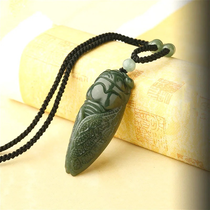 Naturalny Hetian Jade cykada w – Men Accessories Hand recenzja i cena
