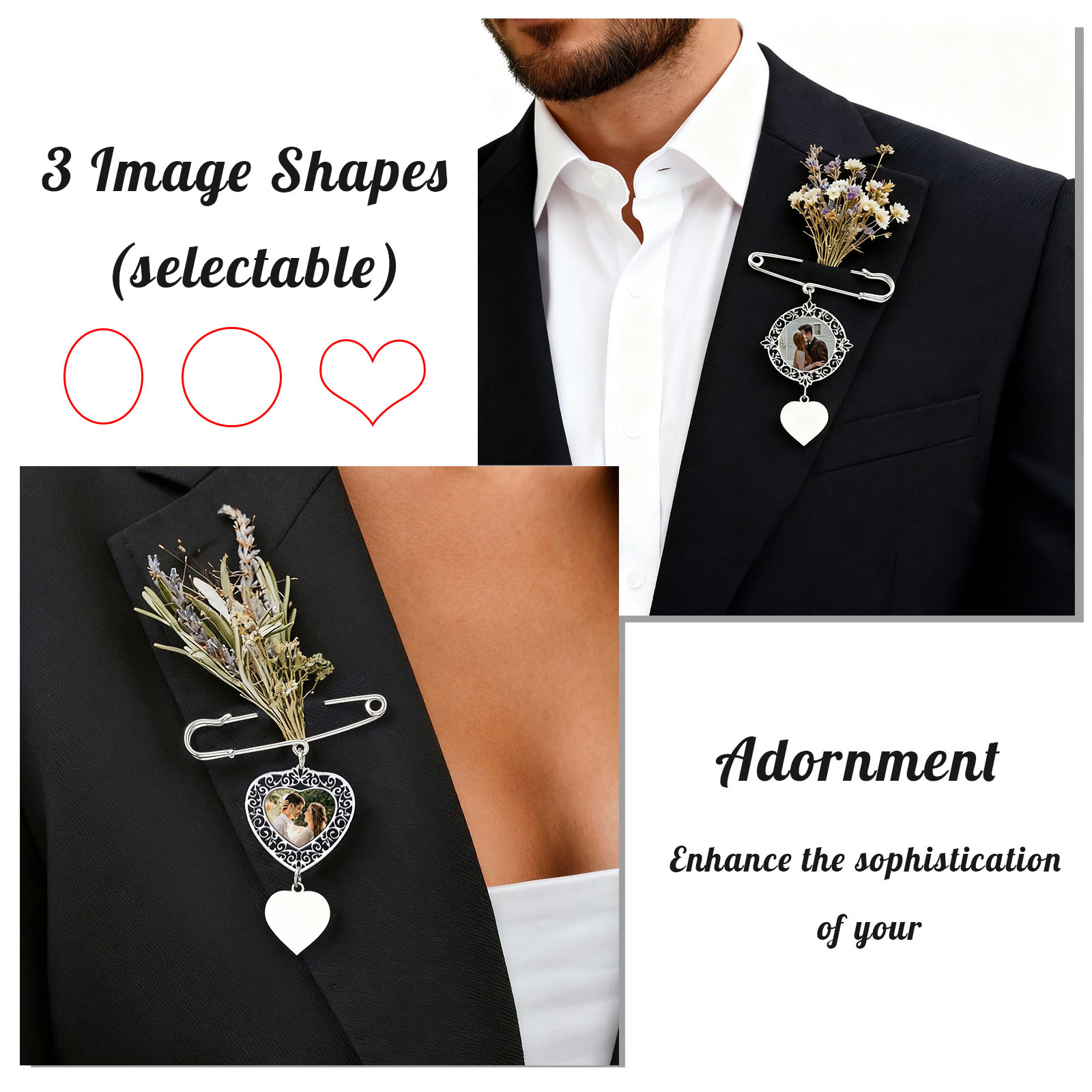 Spinki broszki z własnym zdjęc – Men Accessories Photos recenzja i cena