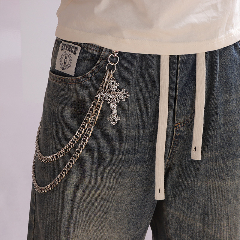 Moda Punk Metalowy łańcuszek d – Men'S Accessories For Jeans recenzja i cena