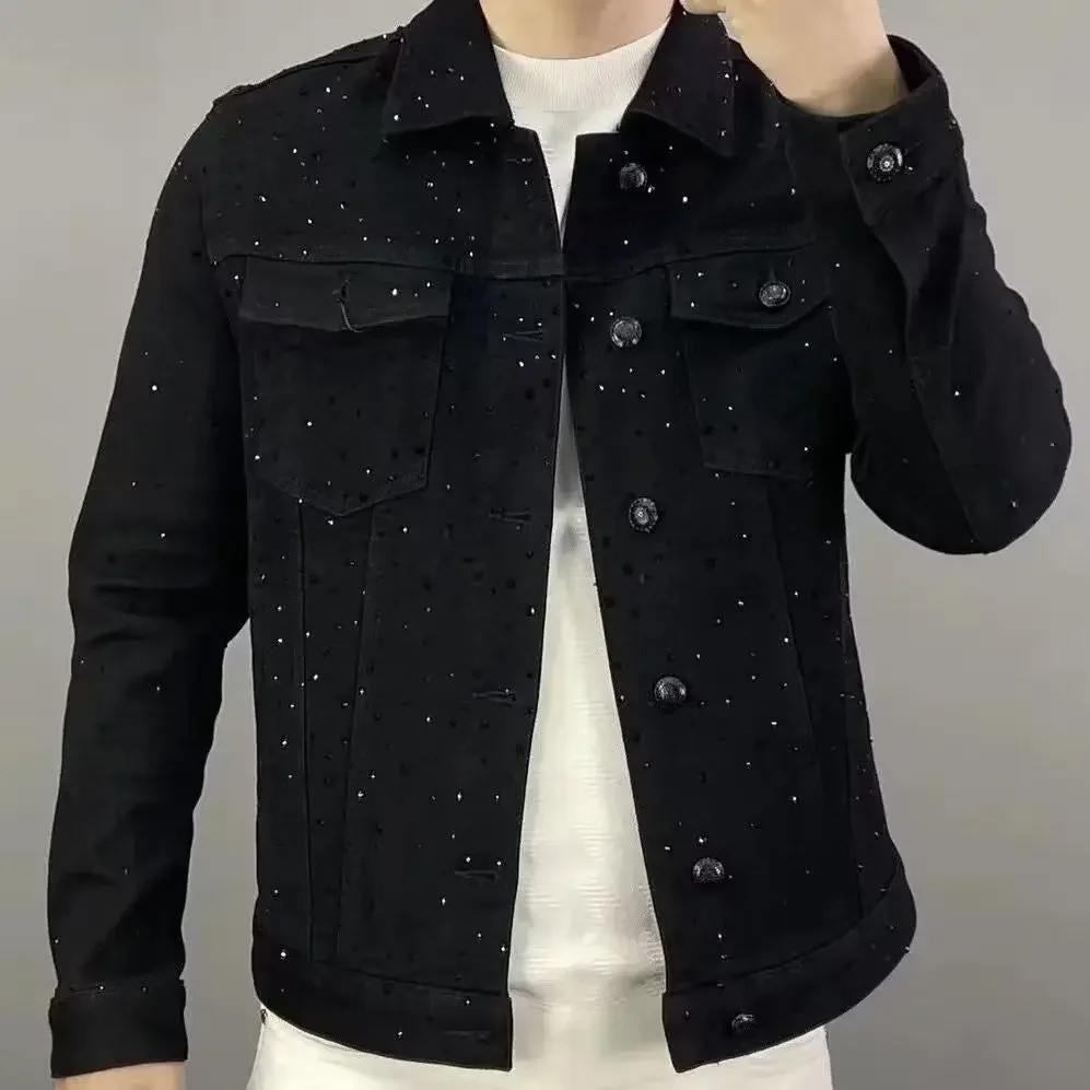 Jeans Coat for Men Button Casu – Men'S Accessories For Jeans recenzja i cena