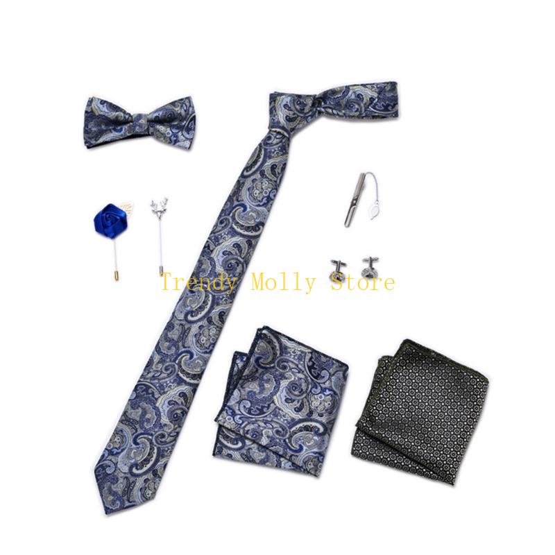 N5KB 9 szt. Modny męski zestaw – Neck Tie Set Box recenzja i cena