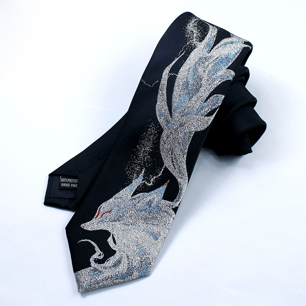 Modny krawat z motywem lisa o  – Men Accessories Photos recenzja i cena